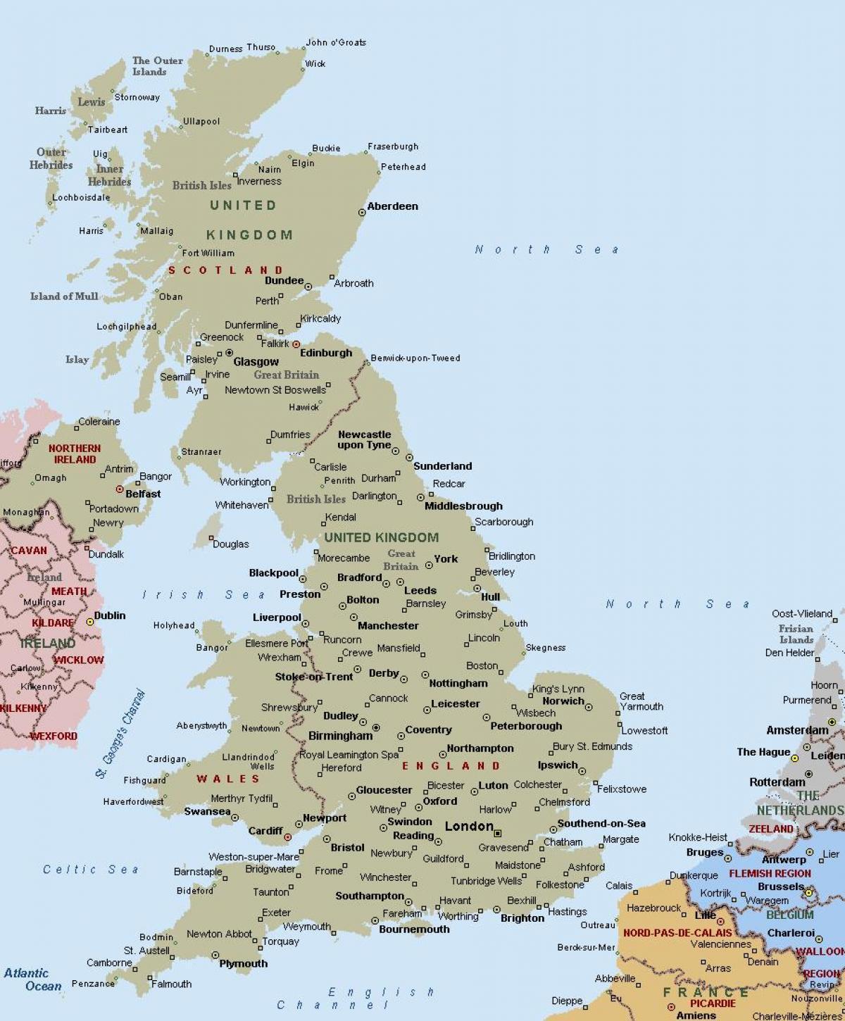 Regno Unito (Regno Unito) mappa della città
