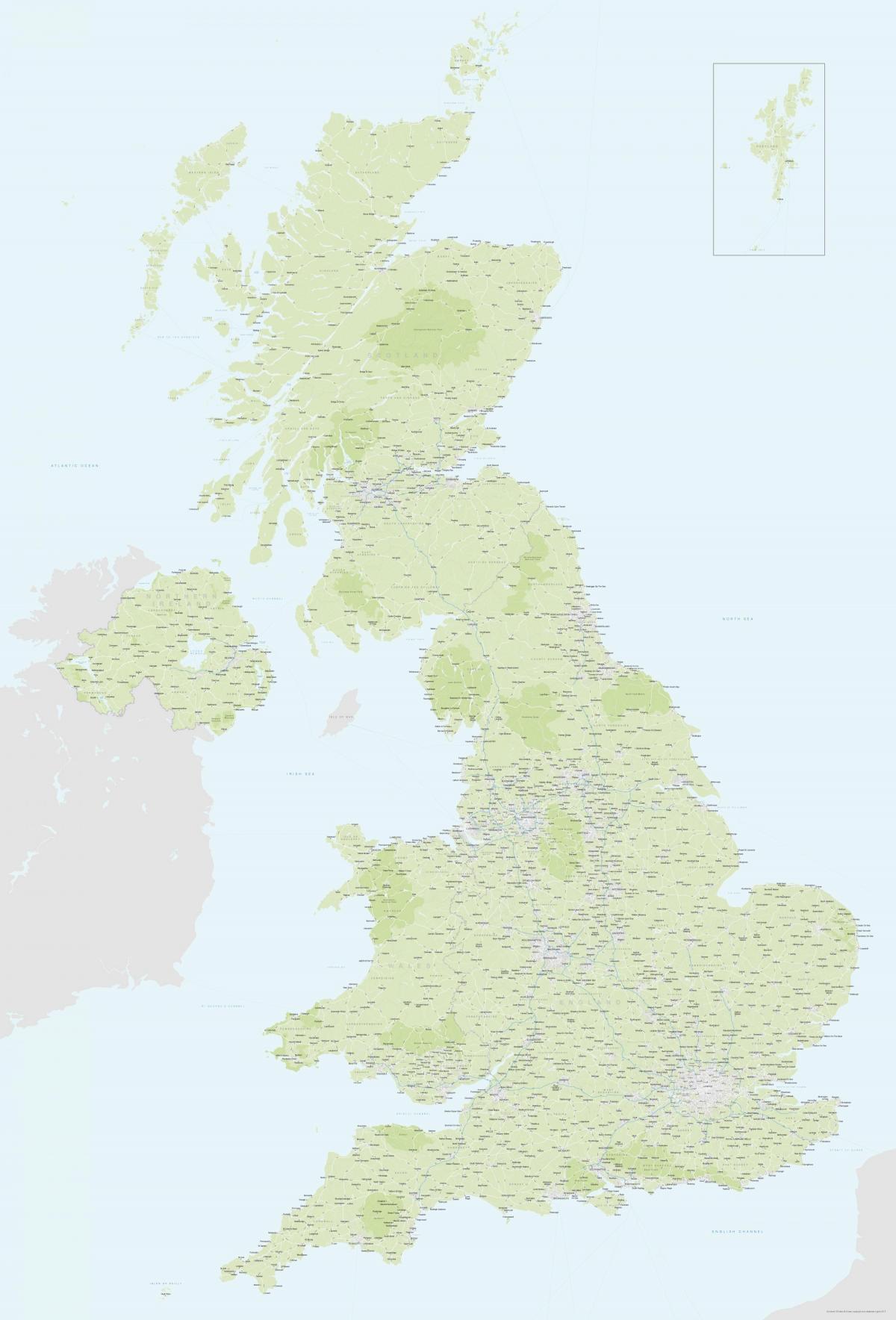 Mappa grande di Regno Unito (Regno Unito)