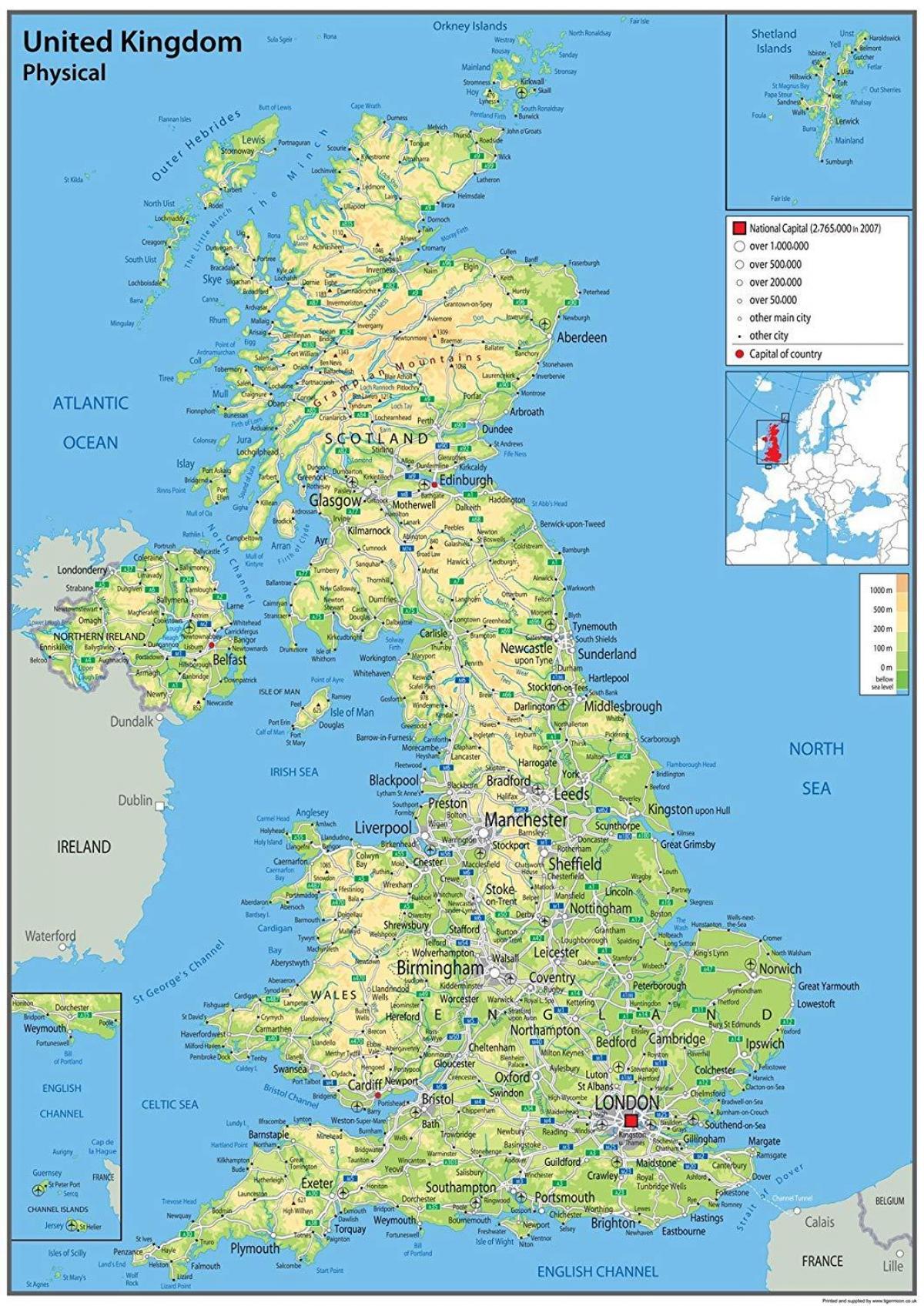 Regno Unito (Regno Unito) mappa della discarica