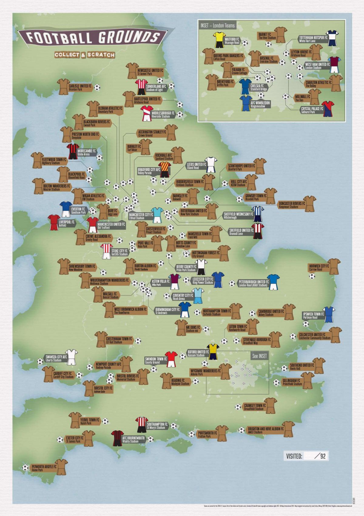 mappa degli stadi di Regno Unito (Regno Unito)