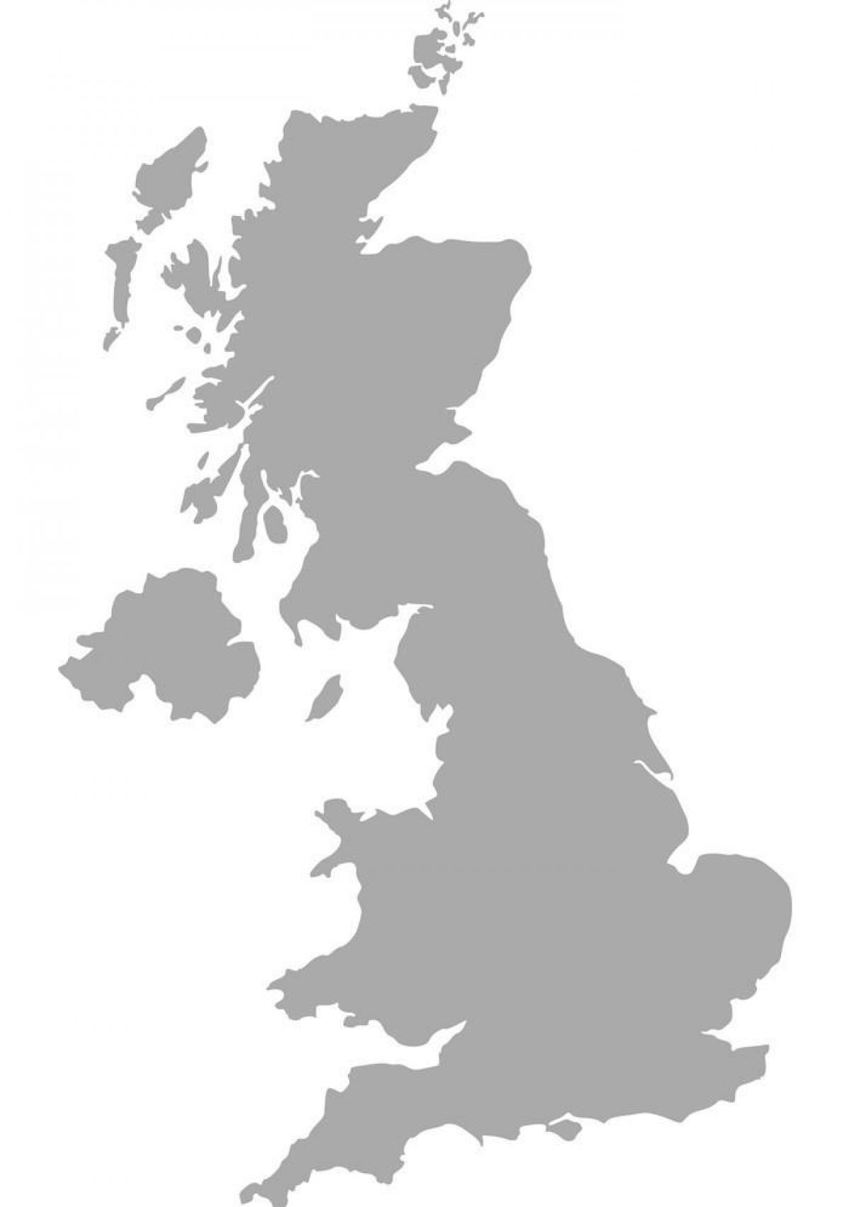 Mappa vettoriale del Regno Unito (UK)